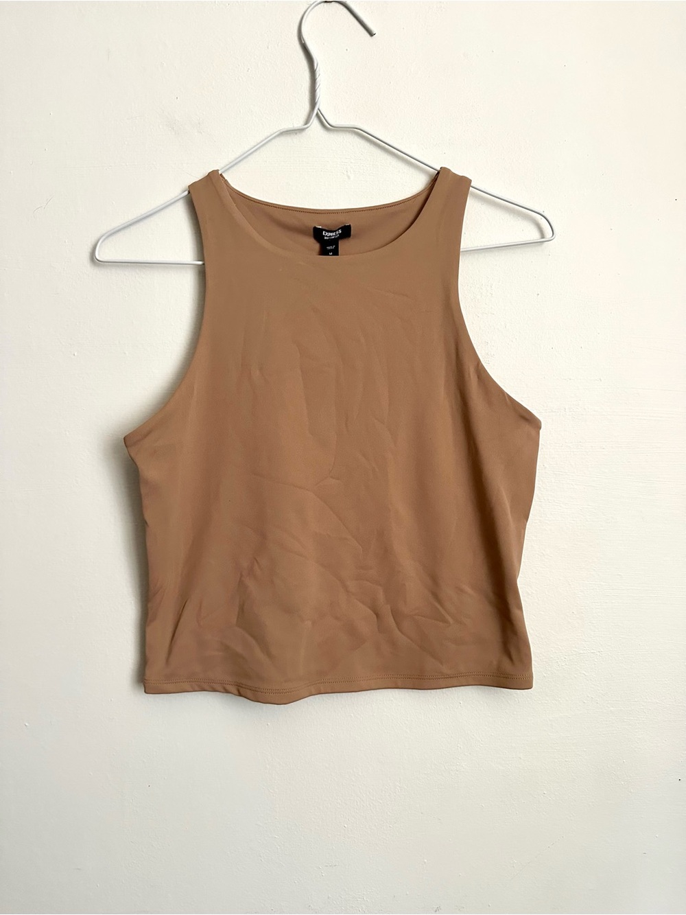 Express Body Contour Cropped High Neck Tank